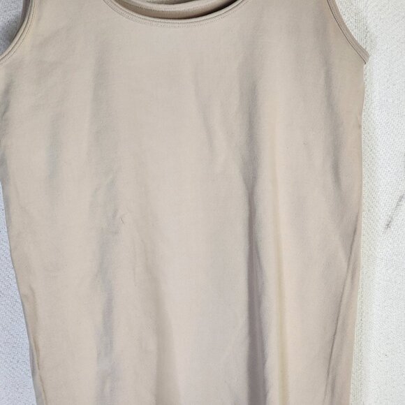 Ann Taylor Tan Seamless Body Hugging Scoop Neck Nylon Span Modern Tank Top XS/S - Picture 13 of 16